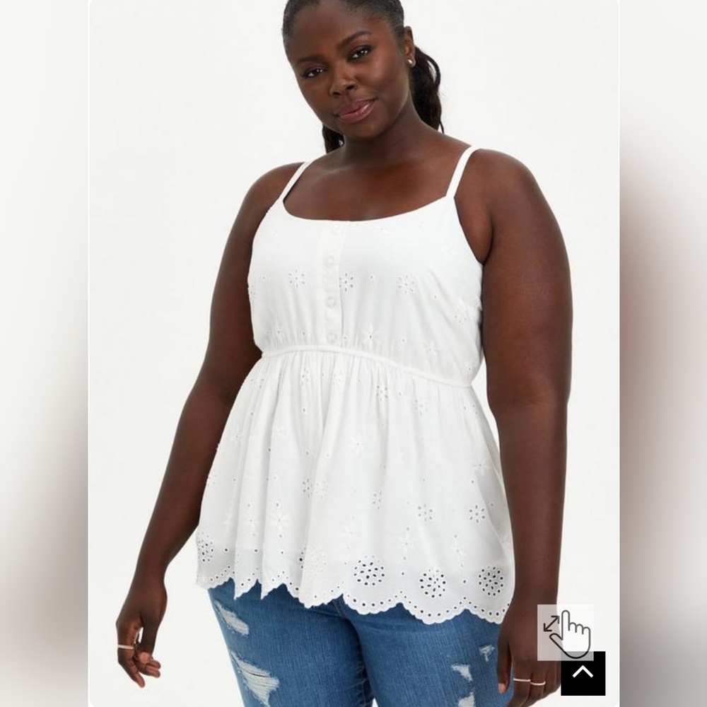 Torrid Peplum Eyelet Cami